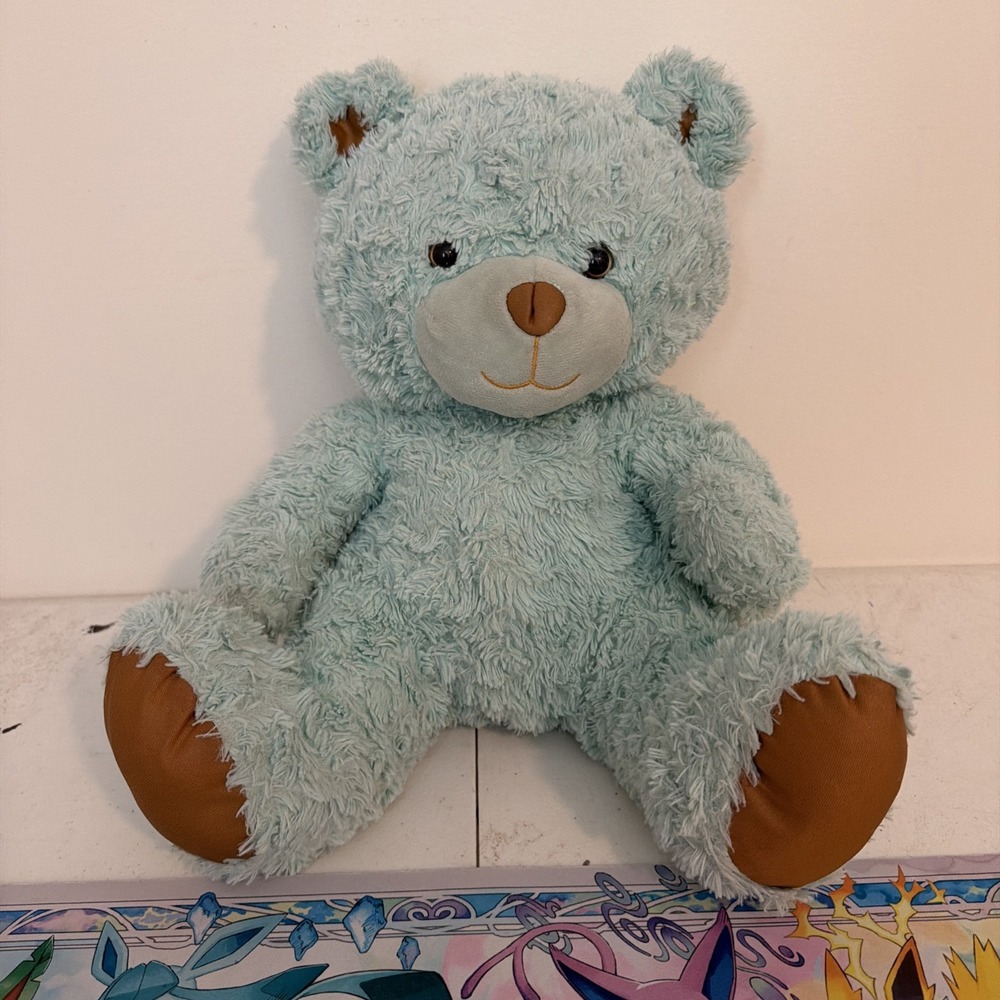Animal Adventure Plush Teddy 14" Stuffed Animal Pastel Blue Retired HTF Bear